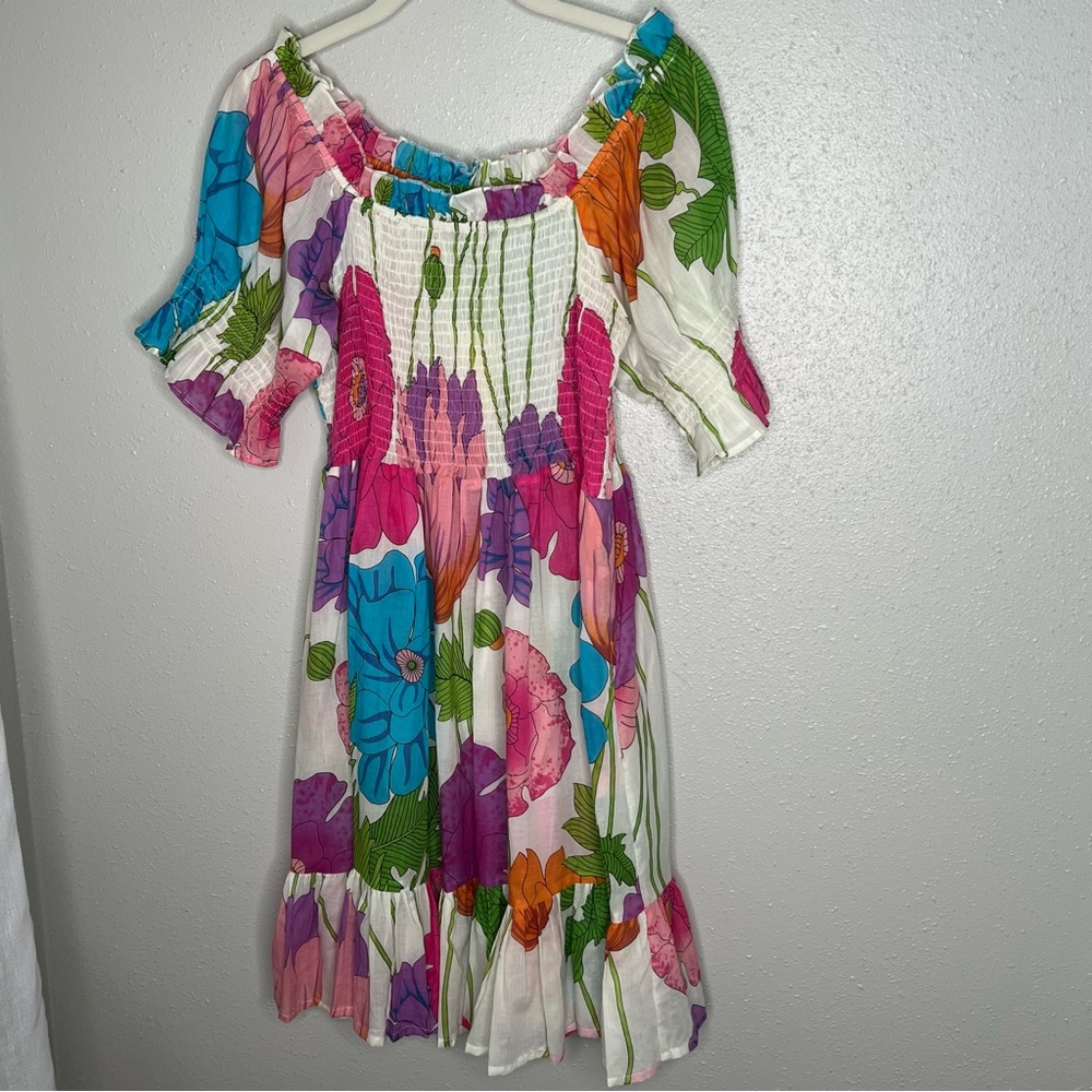 Mille Kiki Mini Dress in Sedgwick Floral Size Large New - Picture 2 of 9